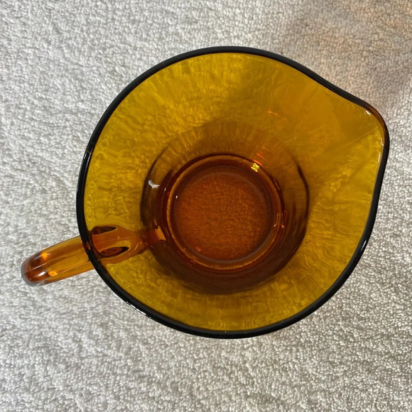 Vintage MCM Duralex France Amber Glass Jug Creamer Pitcher - Picture 9 of 14